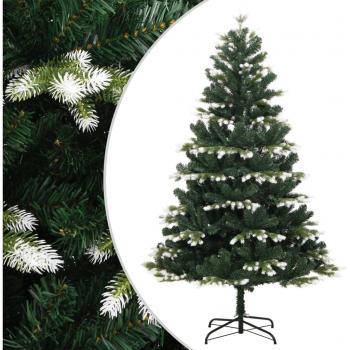 vidaXL Artificial Hinged Christmas Tree with Flocked Snow 150 cm