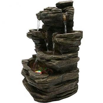 Zen Luz SCFR130 Pietra Fontaine Naturaleza Piedra Gris 25 x 17 x 35 cm