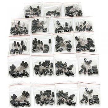 Pack 190 Condensadores Electroliticos - 10 condensadores de 19 valores Diferentes de 1uF a 1000uF
