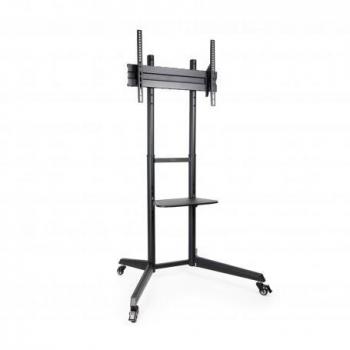 TooQ FS1170M-B Soporte de Suelo con Ruedas para Pantallas de 37 a 70, Inclinable, VESA Máximo 600x400, Peso Máximo 50kg