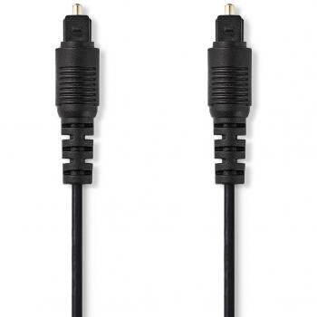 Cable de Audio Óptico TosLink 1.0m - Negro