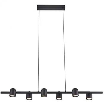Lámpara Lineal Negra 6 Luces GU10 Orientables Modelo IOS