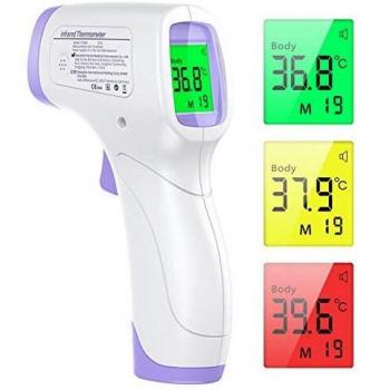 Termómetro Digital, KKmier Termometro Digitales Infrarrojo sin Contacto con Pantalla LCD,Termómetro médico para Bebé, Adulto, Hospital, Aeropuerto, Cuidado de la Salud en el Hogar