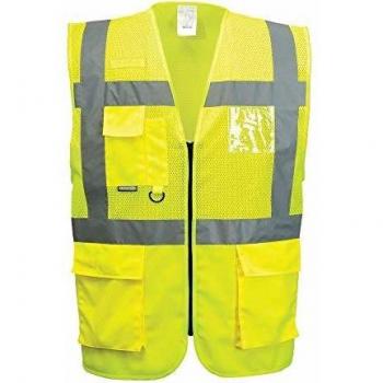Portwest C496 - Madrid Ejecutivo del acoplamiento del chaleco, color Amarillo, talla Medium