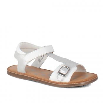 Kickers Diazz Metallic White Girl's Sandals
