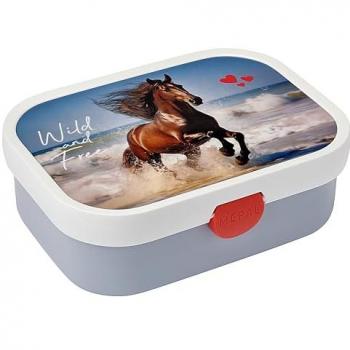 Lunchbox Campus Mepal 750 ml con Bento y Gabel - Caballo Salvaje, BPA-free y apta para lavavajillas