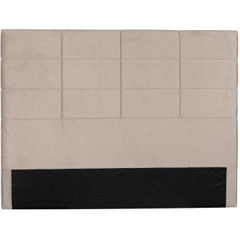 Cabecero moderno en terciopelo gris 160 cm Anatole