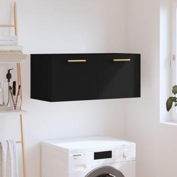 Mueble de pared negro 80x36,5x35 cm madera multicapa vidaXL