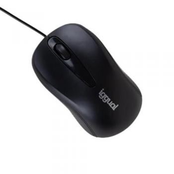 Ratón óptico Iggual COM-BASIC2-800DPI negro ambidextro USB tipo A