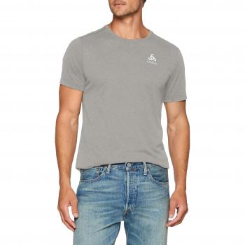 Odlo BL Top Crew Neck S/S Aion Plain Camiseta, otoño/Invierno, Hombre, Color Gris, tamaño Medium
