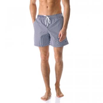 Mey Beachport Men's Swim Shorts - Striped Blue Polyester Size S