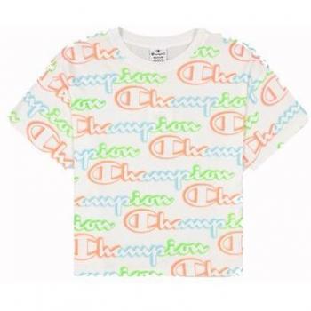 Camiseta de Manga Corta Mujer Champion Crewneck Croptop Blanco