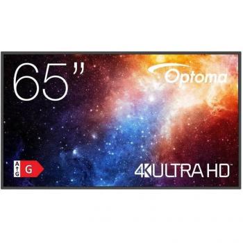 Optoma N3651K 65 Professional Display LED UltraHD 4K Signage Screen, 165.1 cm, Wi-Fi Enabled, 450 cd/m² Brightness, Android 11 OS, 24/7 Operation
