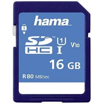 Tarjeta de Memoria Hama SDHC 16 GB Clase 10 UHS-I 80 MB/s