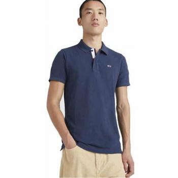 Men's Tommy Hilfiger Slim Flag Placket Polo Shirt - Twilight Navy, Size: 2XL