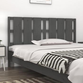 Cabecero para cama gris 165,5x4x100 cm madera maciza de pino