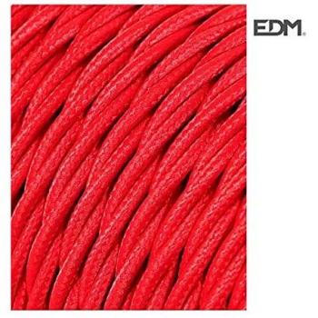 CABLE TEXTIL TRENZADO 2X0,75MM C-62 ROJO 5M