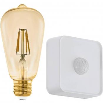 Bombilla LED E27 ST64 5,5W 500lm 2200K con sensor inteligente