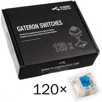 Glorious PC Gaming Race Gaming Interruptores de Gateron para PC - 120 Piezas - Interruptores Azules