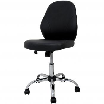 La Silla Española Oviedo Silla de Oficina y Despacho, Piel Sintética, Negro, 54x47x94 cm