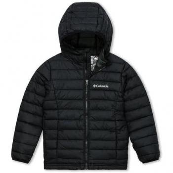 Columbia Chaqueta Powder Lite II Negro para Niño con Capucha, XXS, ligera y aislante