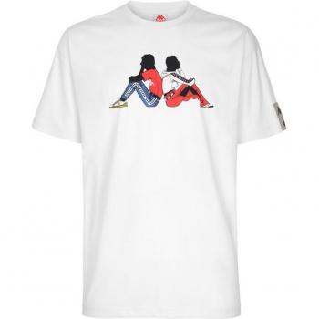 Camiseta de fitness Kappa 222 Banda Pop Blanco