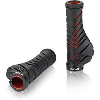 XLC 2501583862 Puños ergonómicos GR-S30, Adultos Unisex, Negro/Rojo, Talla única