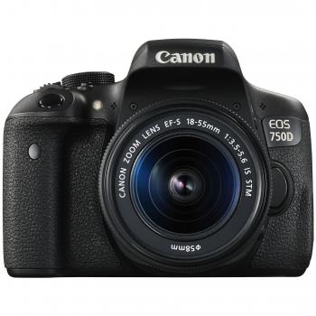Canon EOS 750D Digital SLR Camera with 18 - 55 mm Lens