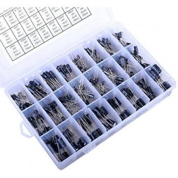 Kit de Surtido de Condensadores Electrolíticos de Rango-24 Valores 550pcs 0.1uF-1000uF LP13