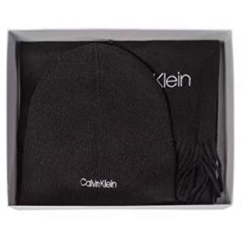 Set de Gorro y Bufanda de Lana Calvin Klein Basic Negro - Talla Única