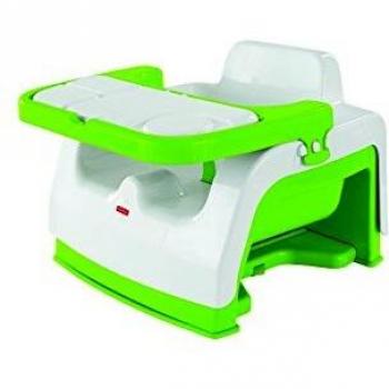 Fisher-Price-0887961278514 Disney Trona, Color Verde, Blanco
