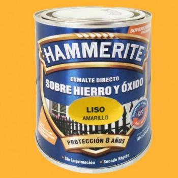 Esmalte Antioxidante Hammerite Liso Brillante Amarillo 2,5L