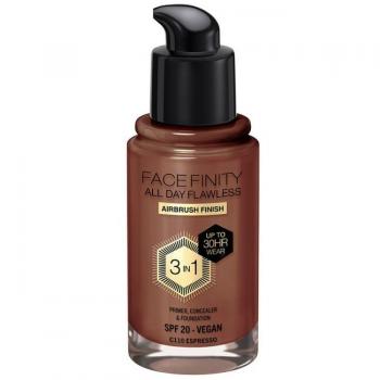 Max Factor Facefinity All Day Flawless Long-Lasting Foundation SPF 20 Shade 110 Espresso 30 ml