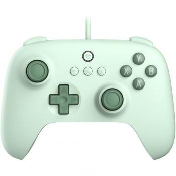 8BitDo Ultimate C Gamepad con cable, función Turbo, vibración Rumble, agarre mejorado, color verde claro