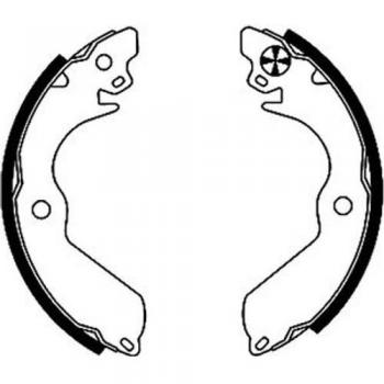 HELLA PAGID 8DB 355 001-401 Brake Shoe Set, Rear Axle