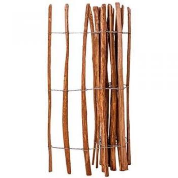 vidaXL Valla de Estacas Madera de Avellano Impregnada 120x250 cm Postes Patio