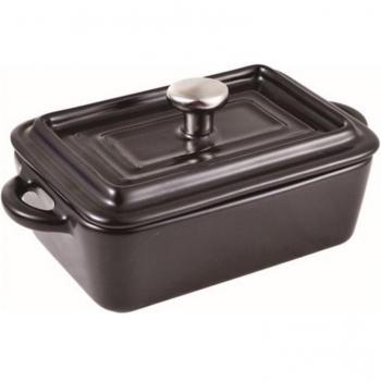 Masterpro Cacerola Rectangular Negro Gres 15,8 x 9 x 4,5 cm