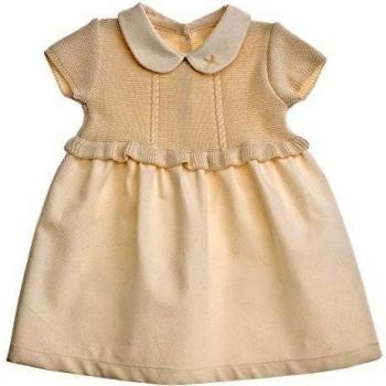 NaturaPura - Vestido niña - 100% algodón orgánico 18/24 mesi crudo con rayas