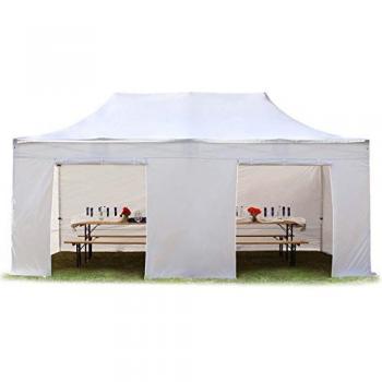 TiendaPremium - Carpa Plegable 3x6m de Acero Premium con Laterales Blancos