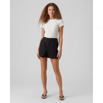 Pantalones cortos de lino con cintura elástica