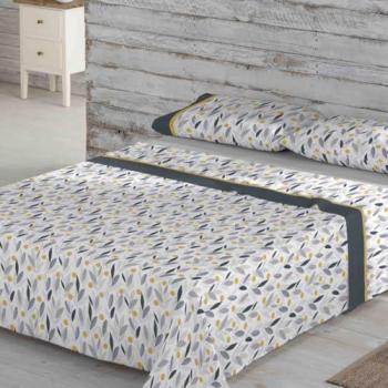 Juego de Sábanas Estampadas Naturals Primavera Verano 3/4 Piezas - 50% Algodón 50% Poliéster Extra Suave - Cama de 90 a 180 cm