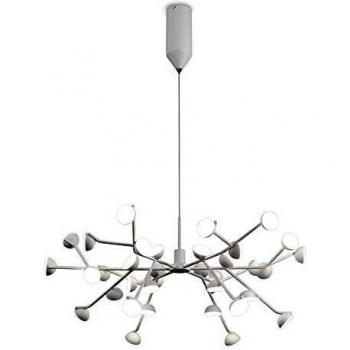Lámpara de suspensión LED integrada DNA blanca 36 bombillas 35cm