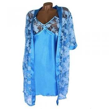 NovaBelle - Camisón - para mujer azul claro X-Large