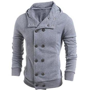 FEITONG TOP moda delgada para hombre Algodón Diseñado capa de la chaqueta de solapa Cardigan