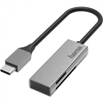 Lector de Tarjetas Hama USB-C 3.2 Gen 1 Aluminio para SD/microSD