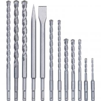 Juego de 12 Punteros y Brocas SDS Plus para Martillo Perforador