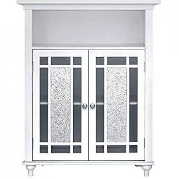 Bathroom Windsor Double Door Floor Cabinet White ELG-529 - Teamson Home