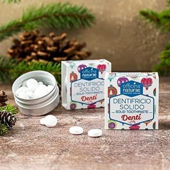 Officina Naturae Diente dentífrico de viaje en pastillas 21 comprimidos biológicos Made in Italy