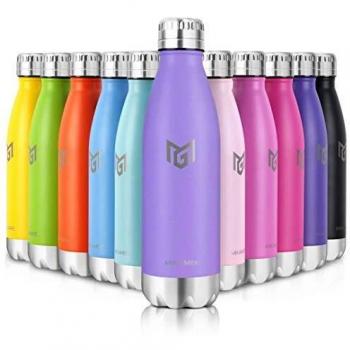 MIKAMEE Botella de Agua Acero Inoxidable 350/500/650/750ml | Aislamiento de Vacío de Doble Pared airBottle | sin bpa Botella termica | Mantiene 24h frías/12h Calientes | para Niños, Deporte, Oficina