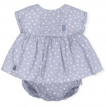 Tutto Piccolo 6204S19 Vestido Bebé y Niña con Braguita Algodón